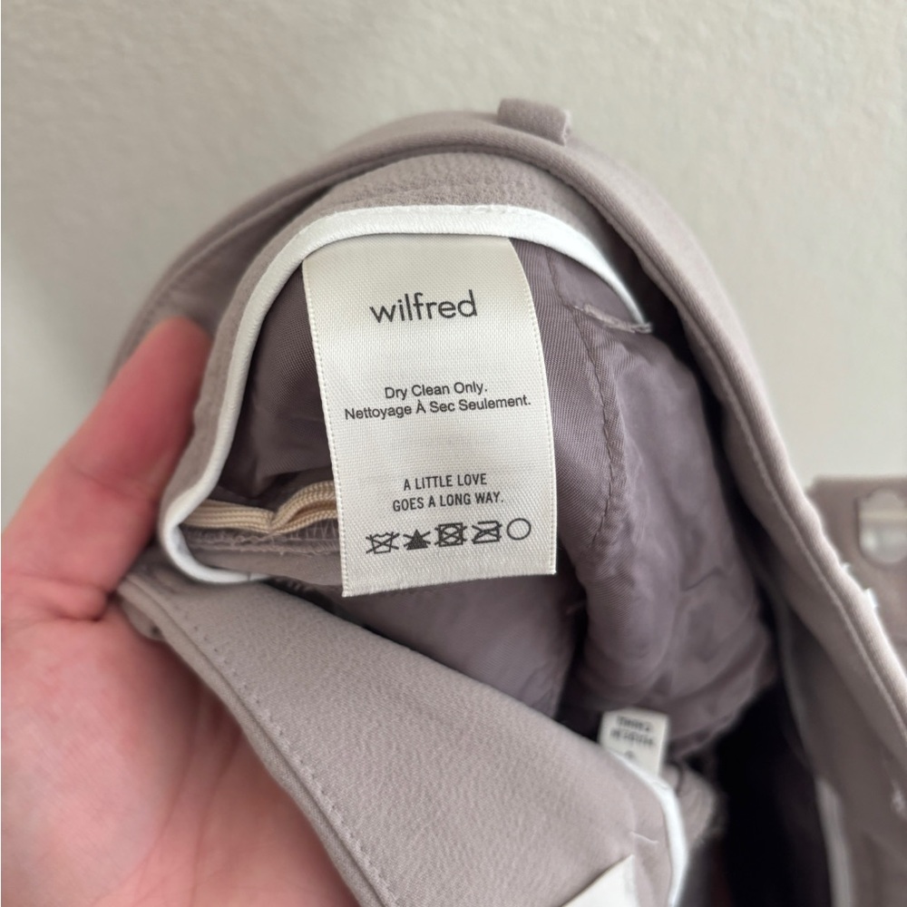 Aritzia Wilfred Taupe tie front Ankle Pants size 6 - Picture 4 of 5